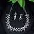 Stylish silver plated cubic zirconia american diamond cz ad necklace jewellery set for women (ad0029s)