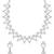 Stylish silver plated cubic zirconia american diamond cz ad necklace jewellery set for women (ad0029s)