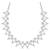 Stylish silver plated cubic zirconia american diamond cz ad necklace jewellery set for women (ad0029s)