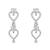 Stylish silver plated cubic zirconia american diamond cz ad necklace jewellery set for women (ad0029s)