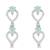 Stylish silver plated cubic zirconia american diamond special necklace with earrings set for women
