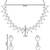 Stylish silver plated cubic zirconia american diamond special necklace with earrings set for women