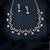 Rose gold plated cubic zirconia american diamond cz special chain necklace with earrings set for women