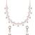 Rose gold plated cubic zirconia american diamond cz special chain necklace with earrings set for women