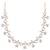 Rose gold plated cubic zirconia american diamond cz special chain necklace with earrings set for women