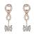 Rose gold plated cubic zirconia american diamond cz special chain necklace with earrings set for women