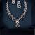Rose gold plated cubic zirconia american diamond cz special chain necklace with earrings set for women