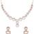 Rose gold plated cubic zirconia american diamond cz special chain necklace with earrings set for women