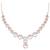 Rose gold plated cubic zirconia american diamond cz special chain necklace with earrings set for women