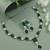 Silver plated cubic zirconia american diamond special necklace & drop earrings jewellery set for women