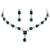 Silver plated cubic zirconia american diamond special necklace & drop earrings jewellery set for women