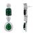 Silver plated cubic zirconia american diamond special necklace & drop earrings jewellery set for women