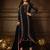 Black Georgette Resham Embroidered straight Suit