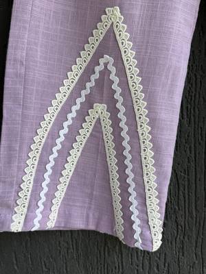 Purple embroidered cotton co ord set 5