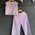 Purple embroidered cotton co ord set