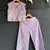 Purple embroidered cotton co ord set