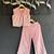 Pink embroidered cotton co ord set