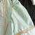 Blue embroidered cotton silk kurta set