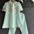 Blue embroidered cotton silk kurta set
