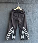 Black embroidered cotton pant