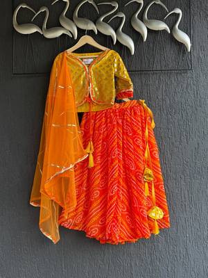 Multicolor printed cotton lehenga 1