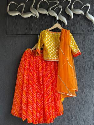 Multicolor printed cotton lehenga 2