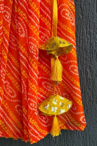Multicolor printed cotton lehenga