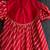 Red plain cotton dress