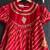 Red plain cotton dress