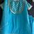 Blue printed cotton silk kurta set