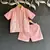 Pink embroidered cotton co ord set