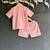 Pink embroidered cotton co ord set