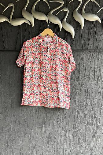 Multicolor printed cotton shirt