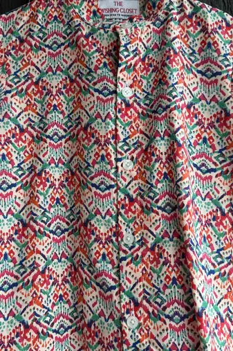 Multicolor printed cotton shirt