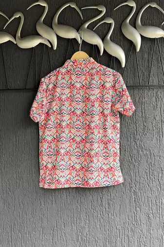 Multicolor printed cotton shirt
