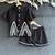 Black embroidered cotton co ord set
