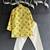 Yellow printed cotton silk kurta set