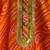 Orange printed cotton kurta set
