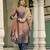 Peach color beautiful gucci silk fabric readymade stylish ethnic suits for girls