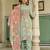Sea green color beautiful natural crepe fabric readymade stylish ethnic suits for girls