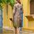 Green color beautiful jari tissue fabric readymade stylish ethnic suits for girls