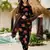 Black color silk blend fabric ethnic kurta set with printed