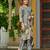 Grey color beautiful jari tissue fabric readymade stylish ethnic suits for girls