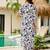 Blue color silk blend fabric ethnic kurta set with designer printed