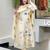 Cream color viscose chanderi fabric beautiful festive wear readyamde kurta set with dupatta