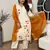 Cream color cotton silk fabric beautiful festive wear readyamde kurta set with dupatta