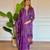 Lavender color viscose fabric beautiful festive wear readyamde kurta set with dupatta