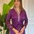 Lavender color viscose fabric beautiful festive wear readyamde kurta set with dupatta
