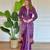 Lavender color viscose fabric beautiful festive wear readyamde kurta set with dupatta