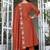 Orange color rayon slub fabric beautiful festive wear readyamde kurta set with dupatta